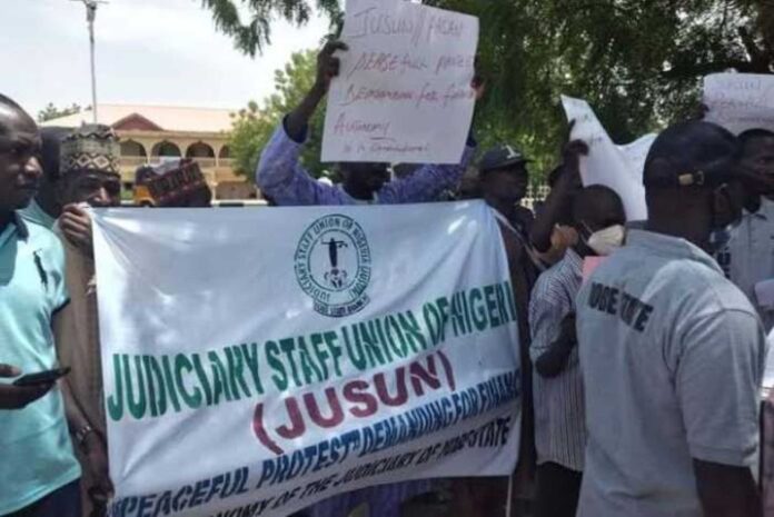 Nigerian Judiciary Staff Union Strike Protest