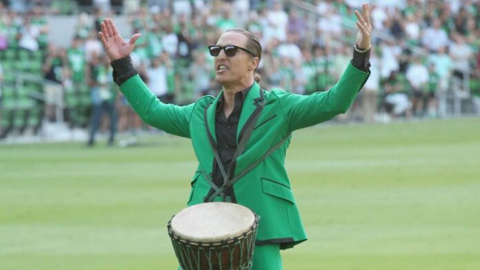 Austin Fc Vs New England Revolution Match Scene