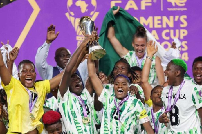 Nigeria Women's Football Team Celebrating Victory