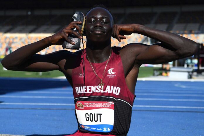 Gout Gout Celebrates After His Heat In Tokyo