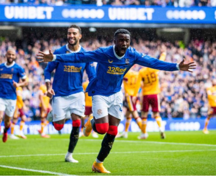 Rangers Soccer Match Winning Goal Celebration