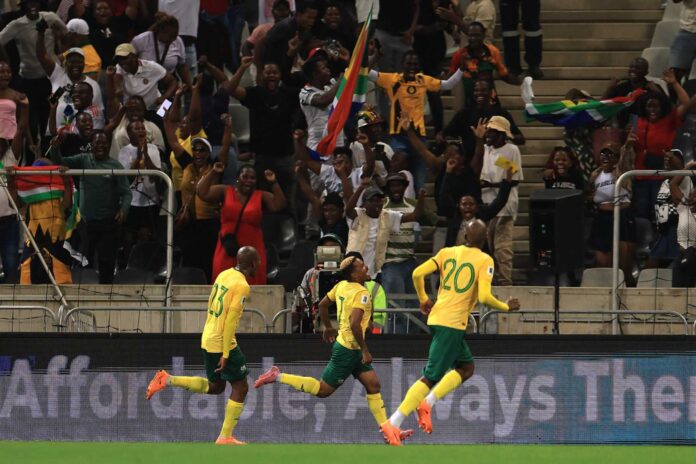 South Africa Football Team Celebrate Victory