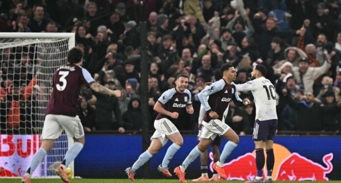 Aston Villa Celebration After Scored Goals