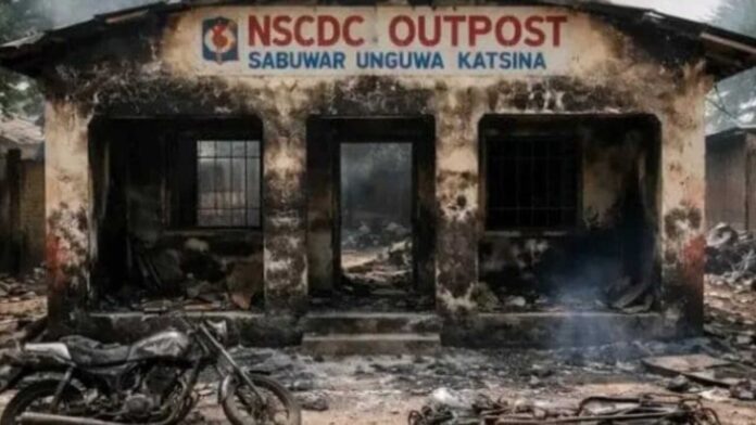 Katsina State Nscdc Outpost Fire Attack