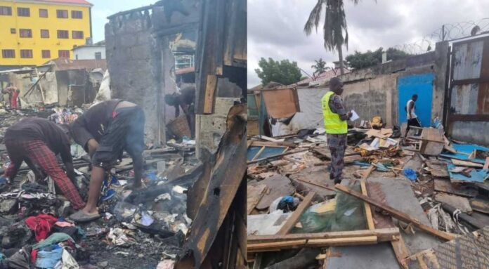 Tejuosho Market Fire Aftermath