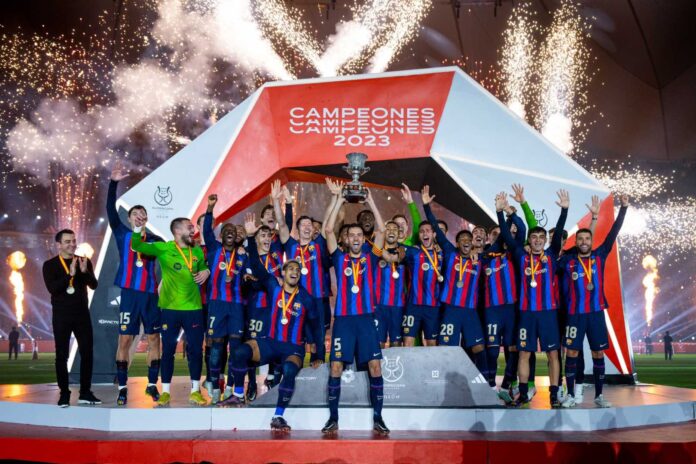 Fc Barcelona Winning Spanish Super Cup