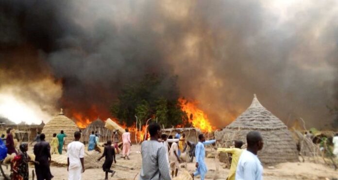 Fire Outbreak At Idp Camp In Borno