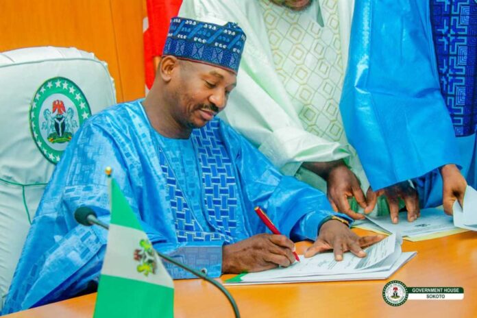 Sokoto Governor Ahmed Aliyu Signing Budget