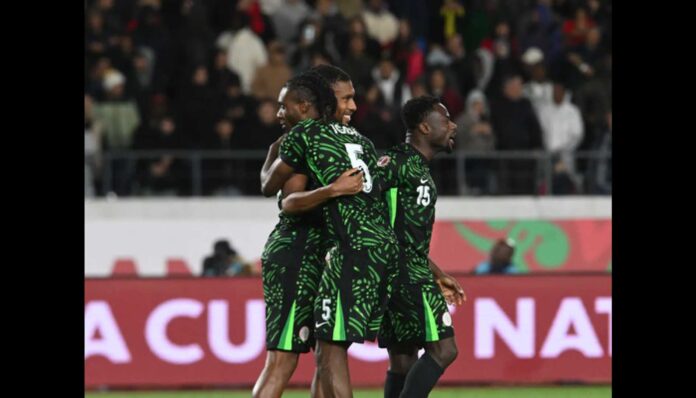 Super Eagles Players Celebrating Victory