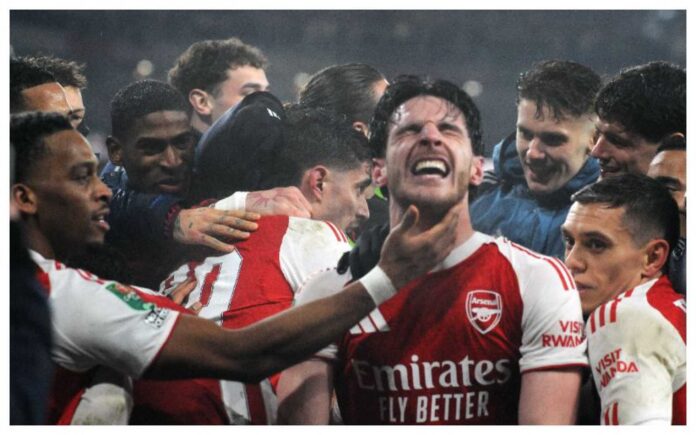 Arsenal Chelsea Carabao Cup Final Celebration