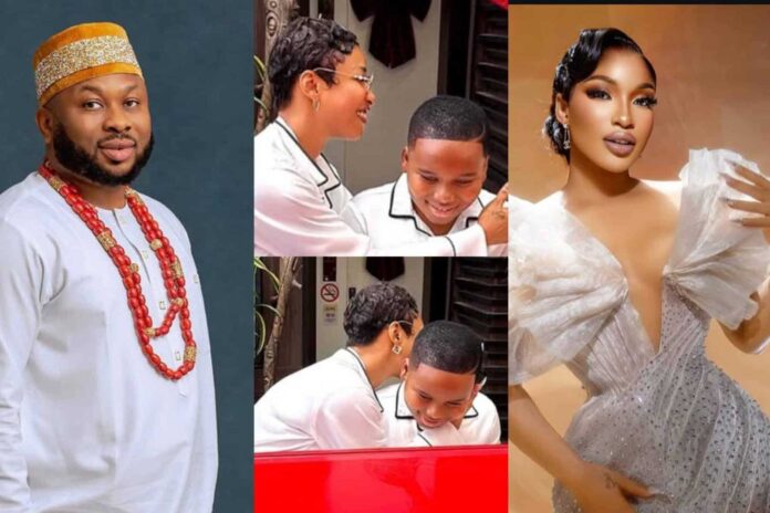 Tonto Dikeh Reunion With Son And Olakunle Churchill