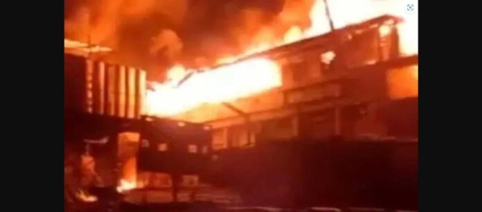 Onitsha Head Bridge Market Fire Damage