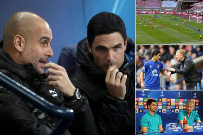 Cesc Fabregas And Mikel Arteta Coaching