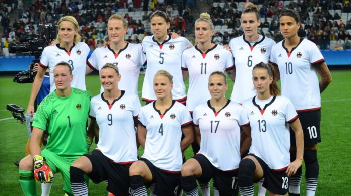 Germany Women's Football Team Celebrate Goal