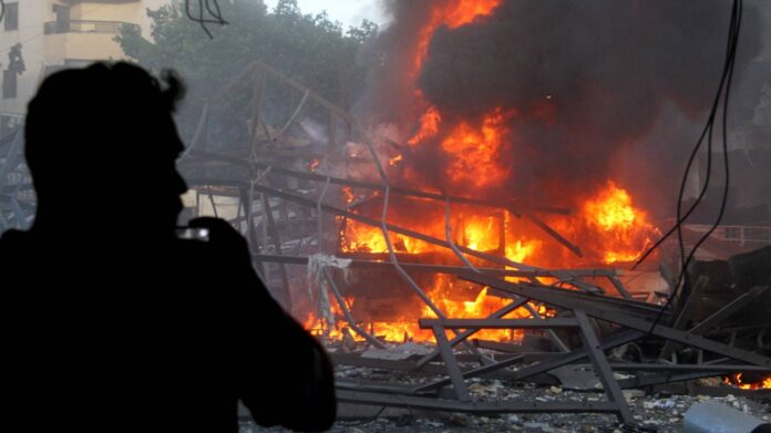 Israeli Airstrike Damage In Beirut Lebanon